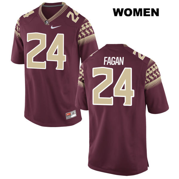 Women's NCAA Nike Florida State Seminoles #24 Cyrus Fagan College Red Stitched Authentic Football Jersey EJS7569SA
